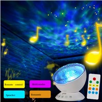 Meaningsfull Sensor Touch Remote Control Ocean Projector Led Night Light With Music Timer Usb Lamps Children Room Party Decor