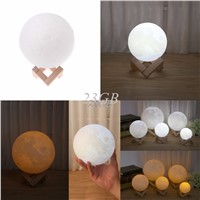 3D Magical LED Luna Night Light Moon Lamp Desk USB Charging Touch Control 8cm/10cm/12cm/15cm/18cm Home Decor S21