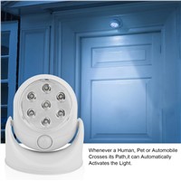 6V 7 LEDs Cordless Motion Activated Sensor Light Lamp 360 Degree Rotation Wall Lamps White Porch Lights Indoor Outdoor Lighting