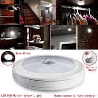 PIR Motion Sensor Magnetic  Infrared LED Night Light Auto On/Off Indoor/Outdoor Passageway Stairway Wardrobe Home Battery Power