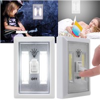 Magnetic Mini COB LED Cordless Lamp Switch Wall Night Lights Battery Operated Kitchen Cabinet Garage Closet Camp Emergency Light