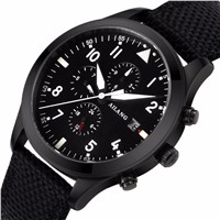 Black cloth strap 2017 high quality mechanical watch brand watch night light multi-function automatic military pilot waterproof