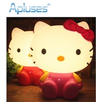 Cute Kitty Cat Cartoon Night Light Baby Room Kids Bed Lamp Sleeping Night Lamp Decoration Eyeshield Table Lamp