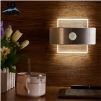 Rechargeable LED Infrared PIR Motion Sensor Night Light Wireless LED Wall Lamp Auto On/Off for Kid Pathway Staircase Wall Fridge