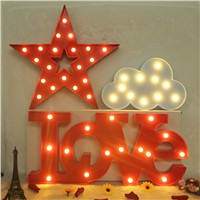 HOT SALE INS Cloud LOVE Sign LED Night Light Star 3D Wall Lamps Battery Operated Luminaria Desk Lamp For Kids Gift Decor