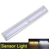 LED Night Light 10 LED Anto Motion Sensor Closet Cabinet Light Wireless IR Infrared Induction Night Lamp Kitchen Stairs Lighting