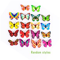 1pcs Lovely Creative Colorful Butterfly LED Night Light Beautiful Home Bedroom   Decorative Wall Night Lights Color Random