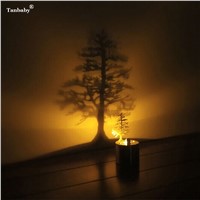 Tanbaby LED Shadow Projection NightLight Romantic Atmosphere Candle Small Lamp Fantasia Infantil Lava Lamp Chidren Birthday Gift