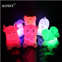 1pcs Fashion Colorful Chinese Zodiac Animal Lamp LED Colorful gradient Small Night Lamp sleep light Children light-up toys Gift