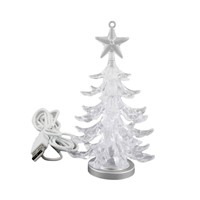 USB LED Night Light Crystal Christmas Tree Room Home Decor Table Decoration