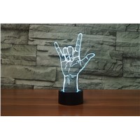 3D Optical Illusion I Love You Sign Language LED Hologram Night Light USB Operated Romantic Valentine&amp;amp;#39; Day Party Decoration
