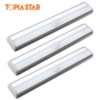 TOPIA STAR Portable Led Night Light High Bright IR Infrared Motion Sensor 10 Leds Closet Cabinet Lamp