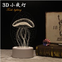 LED Night Light 3D Table Lamp Plug-in Feeding Baby Bedroom Light Birthday Gift Light
