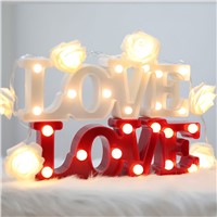 Romantic 3D Love Letter LED Warm White LED Night Light Table Lamp for Bedroom/Bedside Decorations Wedding Party Valentine&amp;amp;#39;s Day