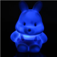 1pcs Fashion Colorful Rabbit Small Night Lamp LED Colorful gradient Small Night Lamp sleep light Children light-up toys Gift