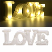 Led Night Light  LOVE Sign 3D Figure Night Lamps Light LED Nightlight Desk Night Lamp For Kids Gift Decoration Warm White