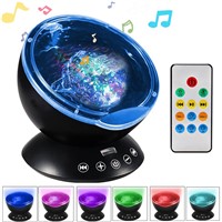 Lumiparty Remote 12 LED 7 Colors Aurora Sky  Cosmos Sky Master Projector LED Starry Night Light Lamp Ocean Wave Projector
