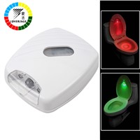 Coversage Toilet Night Light Smart Auto Sensor LED Seat Lamp Motion Toilet Bowl Home Bathroom Red Green Lamp Battery Operated
