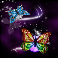 LED Butterfly Night Light Lamp with Suction pad For Christmas Wedding Holiday Home Indoor Decoration Lighting
