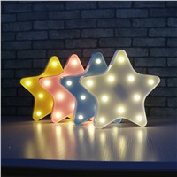 Newest Kids Favorite Star Starfish LED Night Light Colorful Bedroom Home Decor Battery Powered Wireless Wall Lamp lua luminaria