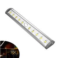 10LED Infrared Wardrobe Projector PIR Motion Sensor Wall Battery Night Light Lamp For Cabinet Corridor Basement Non Mercury