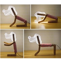 3D New Special Gift Dog Shap Lamp LED Nightlight Valentine Couple Decoration Atmosphere Around The Bedside Lamp US Plug/ EU Plug