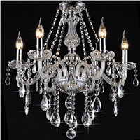 ZESOL Crystal Chandelier Modern Crystal Living Room Indoor Lamp Decoration 6 Arms