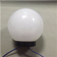 120mm diameter UCS2903 addressable globe type pixel light;DC24V input;1.68W(7pcs 5050 RGB inside);black base;10pcs a string;IP68