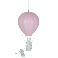 Boruit New Hot Air Balloon Night Light Cut Pink Rabbit LED Wall Lamp USB Charge 3 Mode Baby Bedroom Night Lights Torch Switch