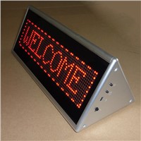 Single Side Triangle LED Programmable Message Scrolling Display Board, Store Desk Led Sign/Digital Bar Screen