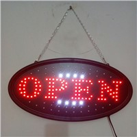 19&quot;x10&quot; LED Neon Light Open Sign Animated Oval Open Sign,LED Neon Sign with Motion