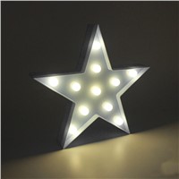 3D Marquee Stars Lamp With 11 LED Battery Operated White Night Light - L057 New hot