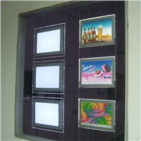(5unit/Column) A3 Double Sided Magnetic LED Light Boxes,Wire Cable &amp; Suspension Display Systems