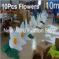 Decoration Wedding Inflatable Flowers(10m)Include 10 pcs flowers