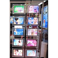 10 Units LED Window Display, Acrylic Cable Kits System Light Box, A3 Landscape Led Panel Signage for Real Estate Agent