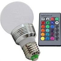 E27 screw 3 w intelligent remote control full bar KTV club Such as bedroom romantic colorful color led bulbs