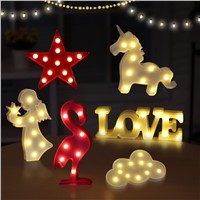 Angle Baby Night Light ABS Cartoon Switch Lamp Rabbit Cloud Star Toy Lamp Atmosphere Led Light Power Source Indoor Home Light