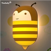 Tanbaby Round Head Plug Electric Induction Dream cute bee Led night light Lamp,LED Lamp sensor 220V Lamp led night lights