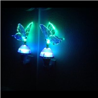 RGB LED Butterfly Night Light Fiber Optical Light Sensor Color Changing for Bedroom Children Room decor