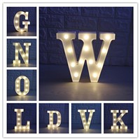 26 Letters White LED Night Light Marquee Sign Alphabet Desk Lamp For Indoor Birthday Wedding Party Bedroom Wall Hanging Decor