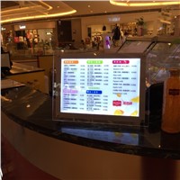 Cafe Shop A4 Acrylic Frameless LED Edge-lit Display Menu Lightbox for Restaurant