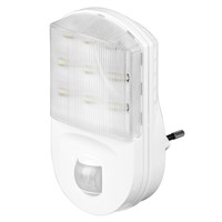 Mayitr EU Plug 9 LED Night Light Lamp Infrared Motion Sensor Socket Hallway Room LED Night lights Emergency Nightlight White