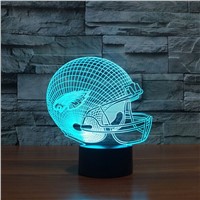 Illusion 3D LED NFL Sport Shape USB Table lamp Touch 7 Colors Philadelphia Eagles Lampara Desk Lamp For Children Kids Night Lamp