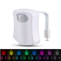 Toilet Light LED Night Light Motion Sensor Seat Lamp Luminaria 8 Color Changing Auto RGB PIR Human Waterproof For Bathroom