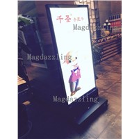 60x90CM Restaurant Outdoor Stand Double Sided LED Display Board,Mobile LED Light Box,Battery Powered Stand Light Boxes