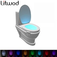 Litwod z10 lights &amp;amp;amp; lighting kitchen fixtures 8 Color Changing Bathroom Motion Bowl Toilet Night light Seat Sensor novelty light
