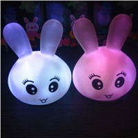 2PCS LED Animal Rabbit Head Shape Desk Night Light Lamp Home Atmosphere Lighting