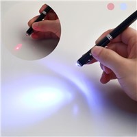1pcs 4 in 1 Soft rubber tip Accurate Laser Pointer LED Torch Touch Screen Stylus Ball Pen for iPhone black / Brand New