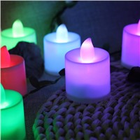 Romantic 24pcs Electronic Candle  Night Light Colorful LED Rechargeable Flameless Lamp For Party Wedding Birthday Decoration