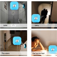 Lumiparty Mini Wireless Motion Sensor Ceiling LED Night Light Porch Wall lamps PIR Intelligent Human Body Motion Induction Lamp